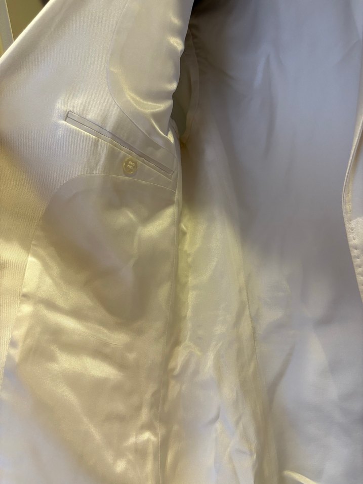 D'S Damat Saten Beyaz Ceket - Görsel 5