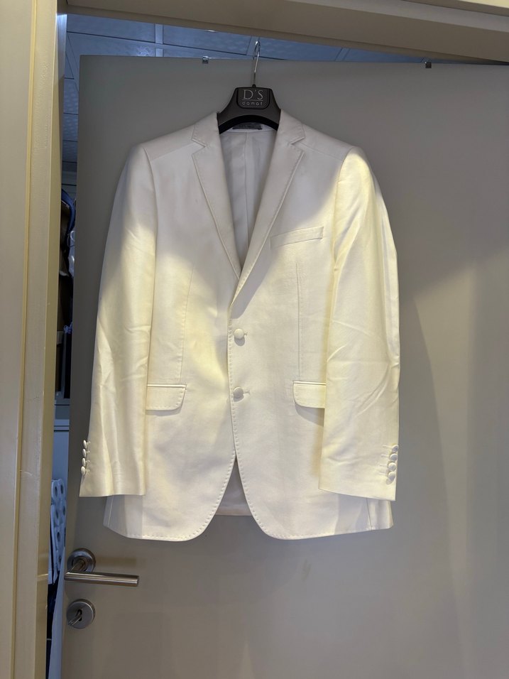 D'S Damat Saten Beyaz Ceket - Görsel 2