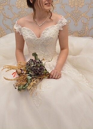 36 beden Prenses kesim gelinlik - Görsel 2