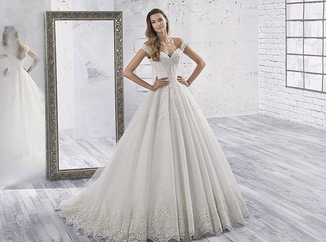 36 beden Prenses kesim gelinlik - Görsel 3