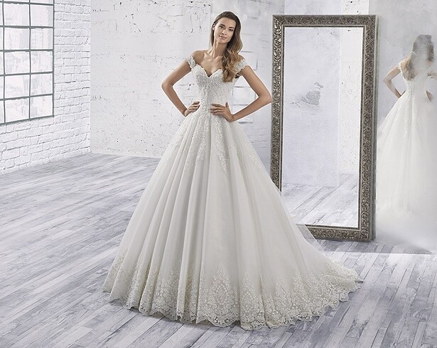 36 beden Prenses kesim gelinlik - Görsel 4