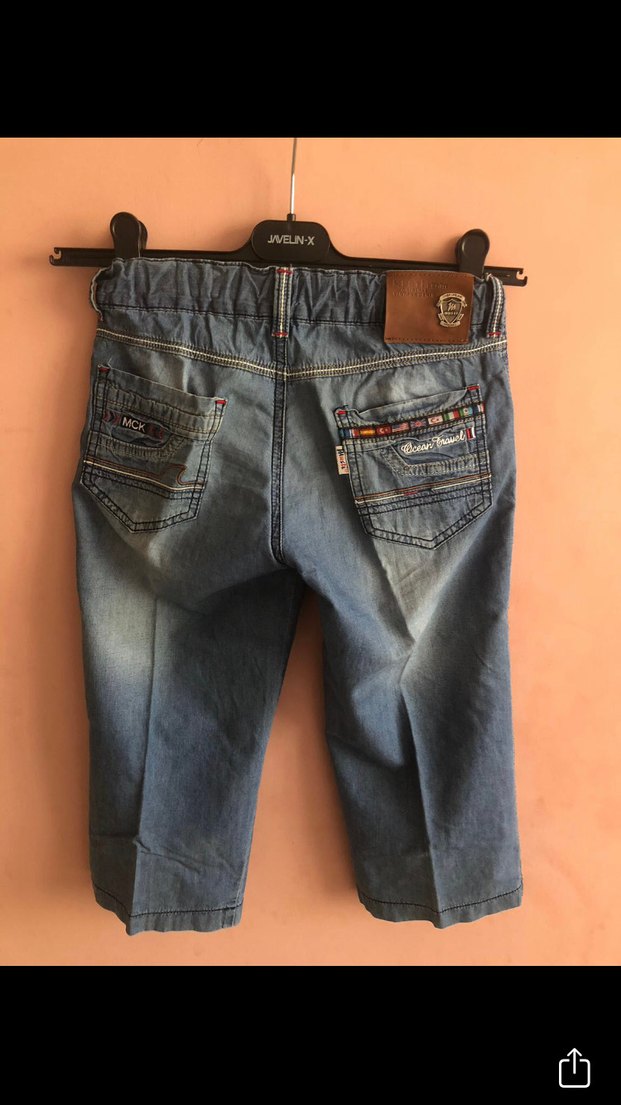 Erkek Çocuk Kapri Kot Pantolon - Görsel 2