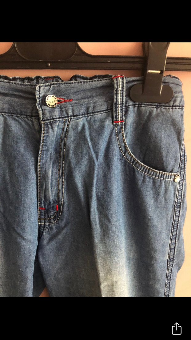 Erkek Çocuk Kapri Kot Pantolon - Görsel 4