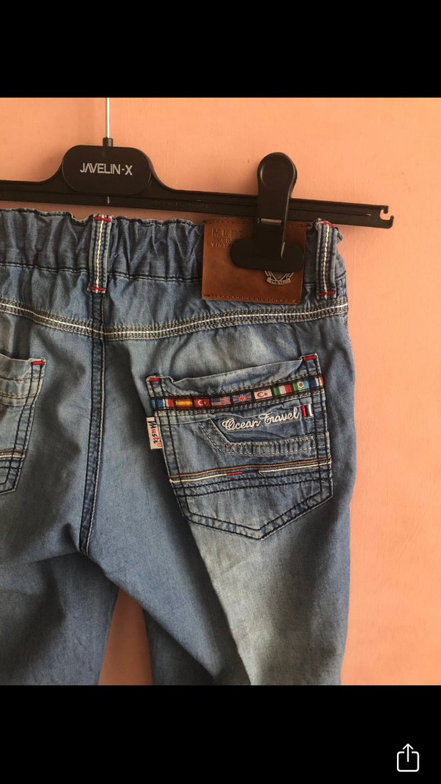 Erkek Çocuk Kapri Kot Pantolon - Görsel 5