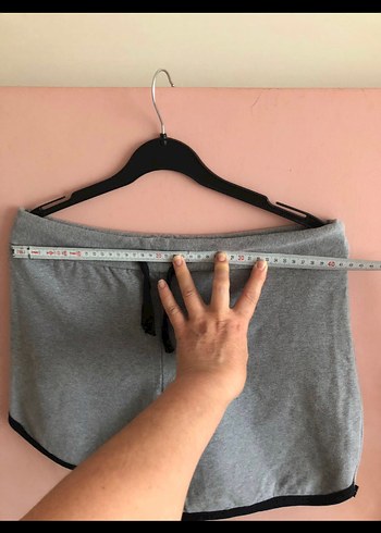 Gri Kadın Penye Spor Şort - Görsel 3