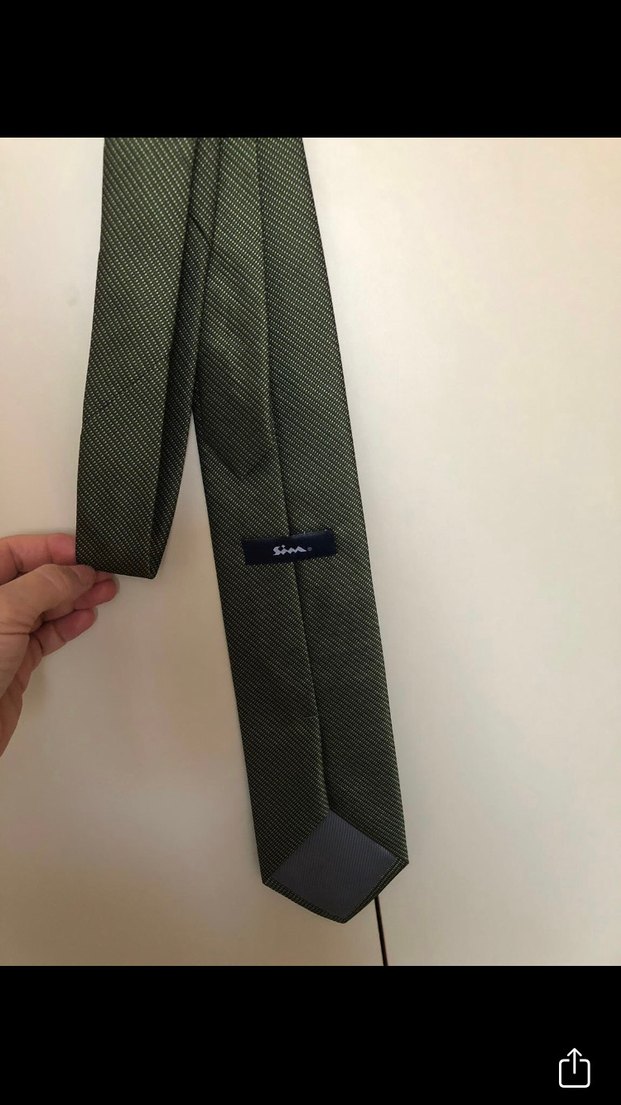Koyu Haki Erkek Kravat - Görsel 3