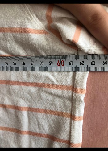 Çizgili Pamuklu Kısa Kollu Polo Tişört - Görsel 5