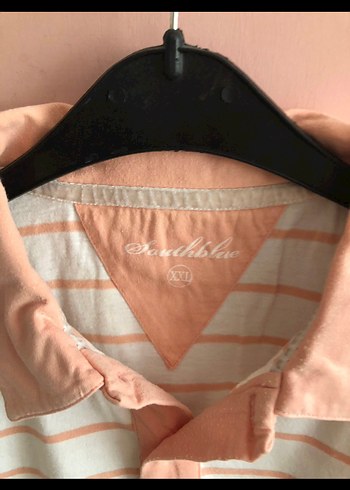 Çizgili Pamuklu Kısa Kollu Polo Tişört - Görsel 2