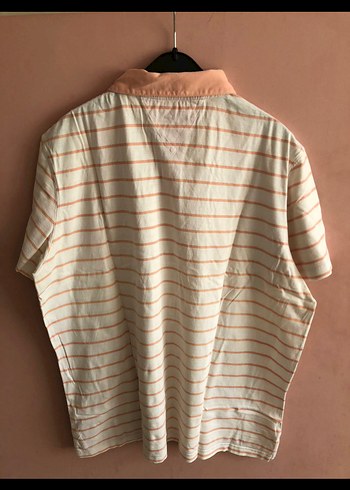 Çizgili Pamuklu Kısa Kollu Polo Tişört - Görsel 6