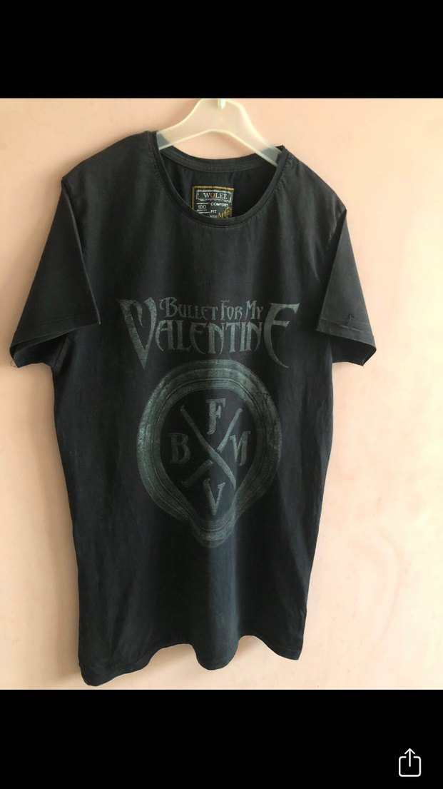 Siyah Baskılı Rock Punk Tişört - Görsel 3