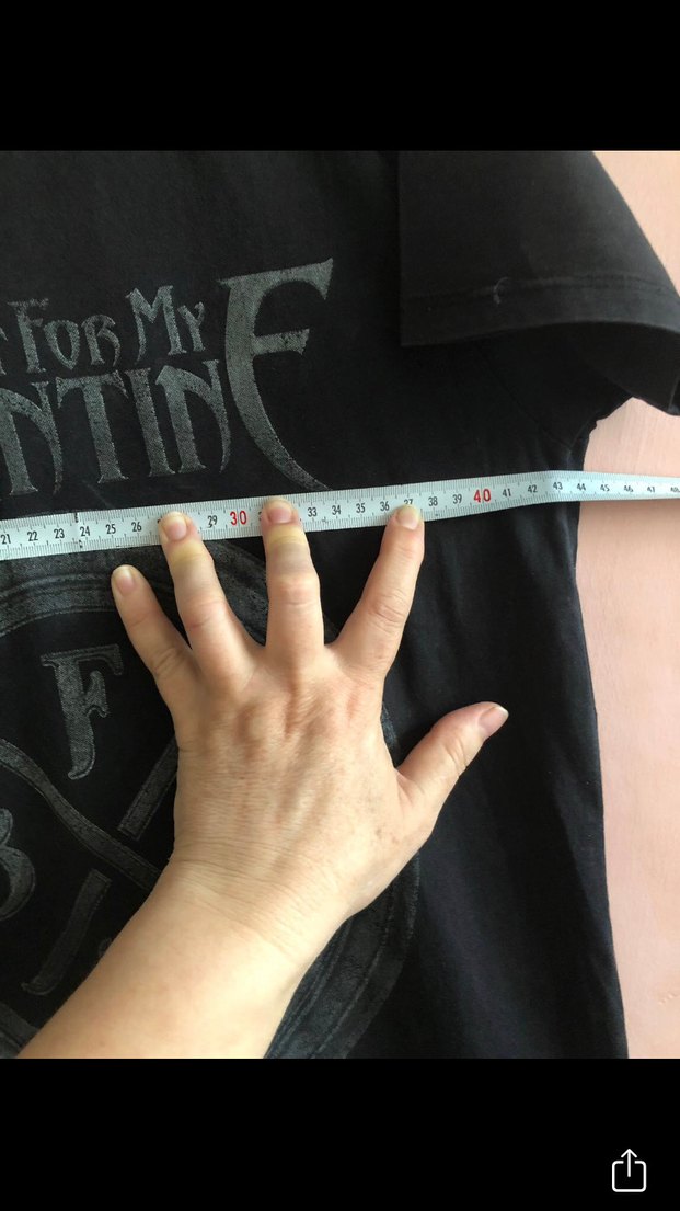 Siyah Baskılı Rock Punk Tişört - Görsel 5