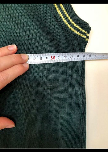 Diğer Yeşil V Yaka Örme Kadın Süveter