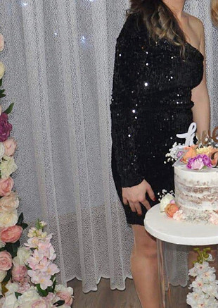 s Beden Payetli mini abiye