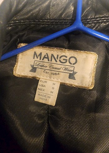 Mango Siyah Hakiki Dana Derisi Biker Ceket - Görsel 4