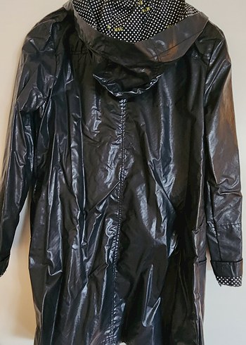 Mango Lacivert parlak yağmurluk, rüzgarlık - Görsel 3