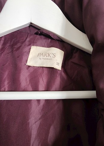 Park Bravo Kaz tüyü Uzun Bordo renkli Mont - Görsel 4