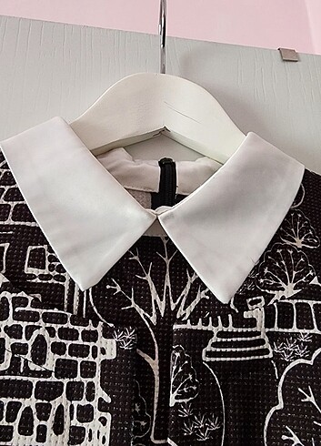 Behçetti marka orta boy desenli ofis şıklığında elbise siyah bey - Görsel 2