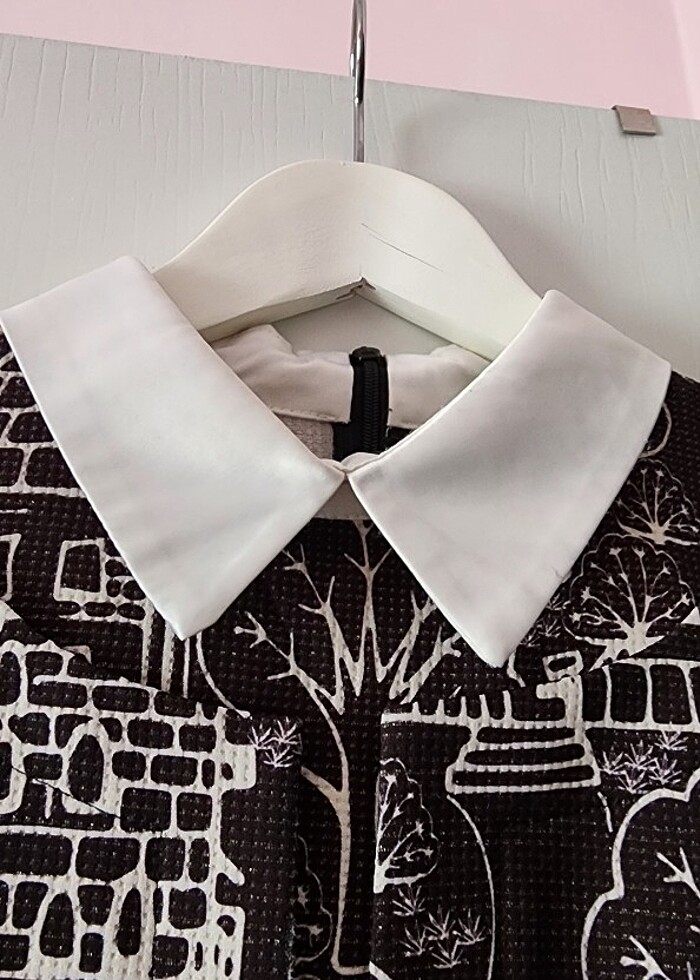 Behçetti marka orta boy desenli ofis şıklığında elbise siyah bey - Görsel 2