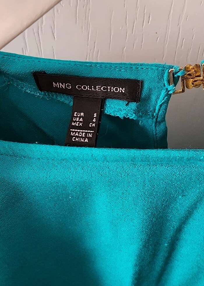 Mango bluz turkuaz yeşili - Görsel 2