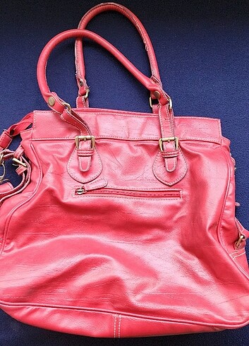 Koyu kırmızı büyük askılı çanta - Görsel 4