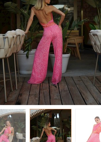 Pembe Abiye  Tulum - Görsel 3