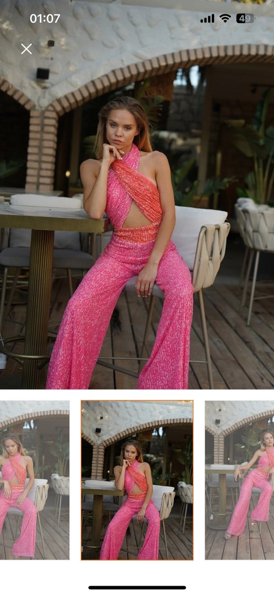 Pembe Abiye  Tulum - Görsel 2