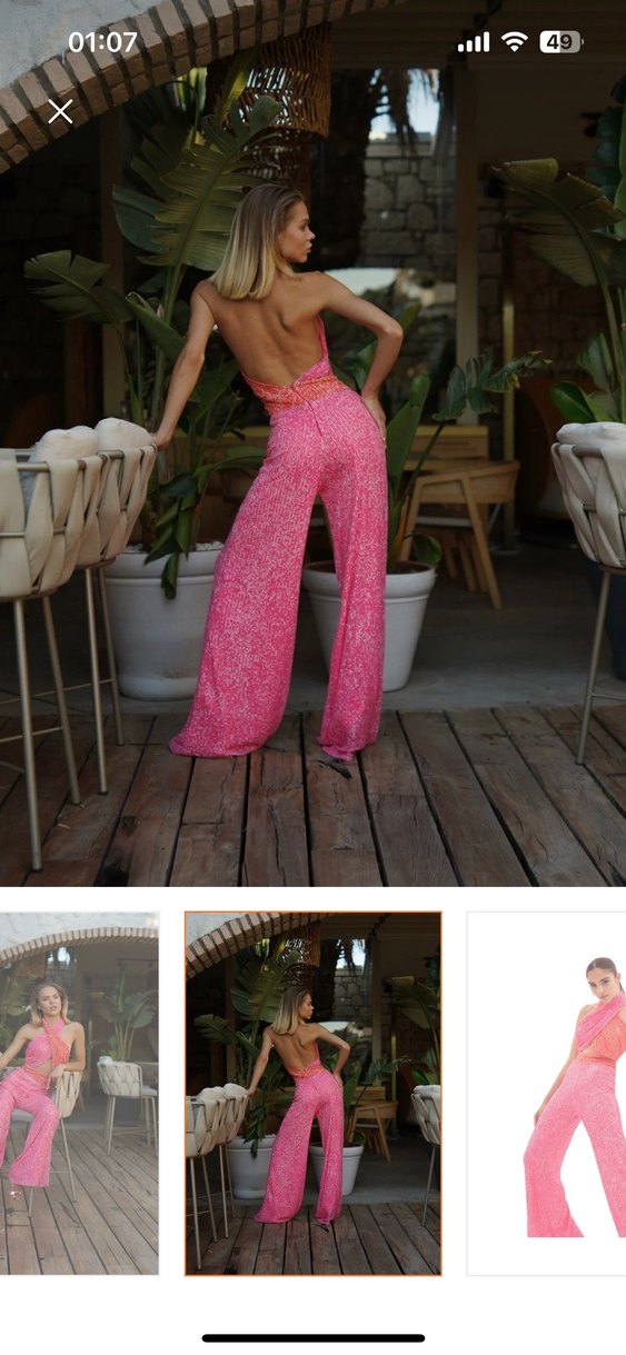 Pembe Abiye  Tulum - Görsel 3