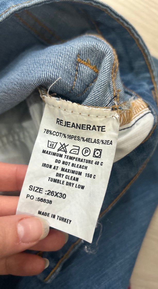 Mavi Rahat Kesim Kadın Denim Pantolon - Görsel 4