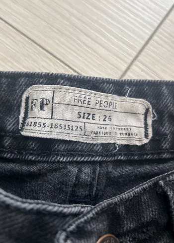 Free People Gri Baskılı Denim Pantolon - Görsel 5