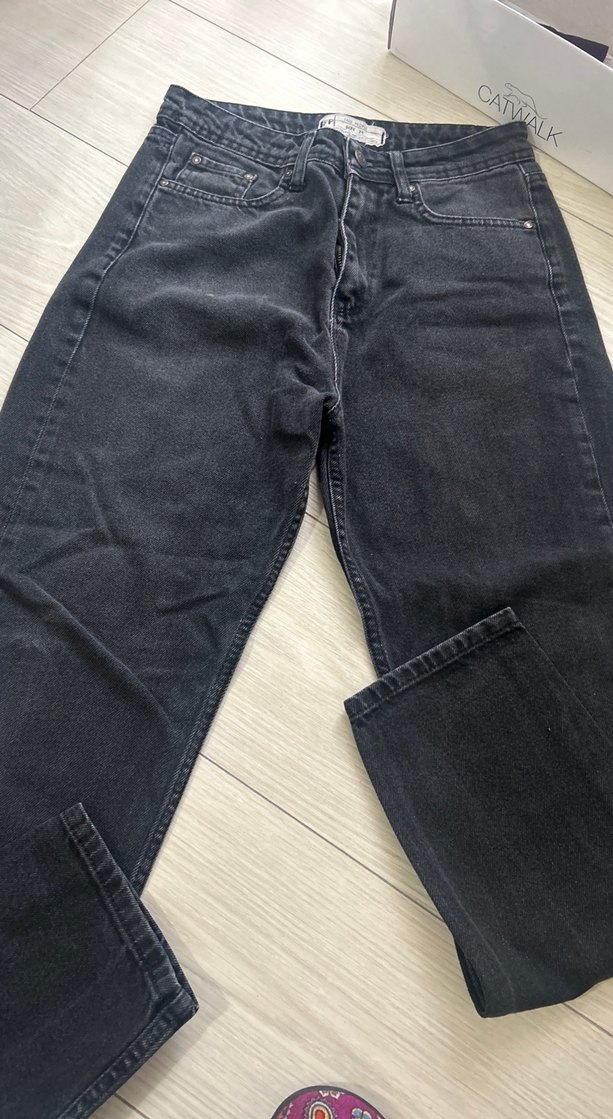 Free People Gri Baskılı Denim Pantolon - Görsel 2