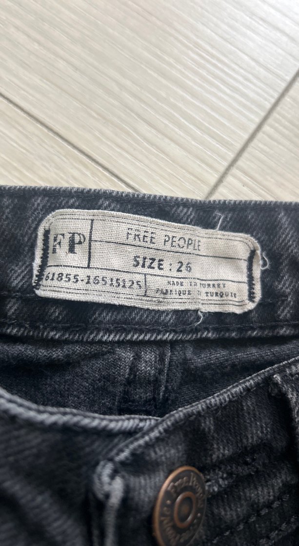 Free People Gri Baskılı Denim Pantolon - Görsel 5