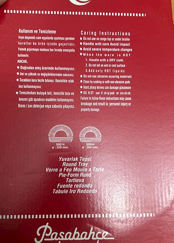 Kırmızı Borcam Isıya Dayanıklı Fırın Kabı - Görsel 2