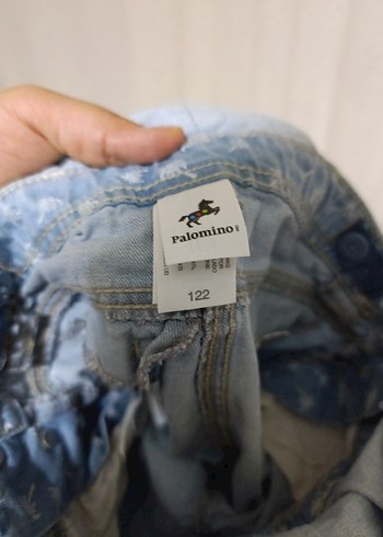 4 Yaş Beden Kız Çocuk Mavi Denim Askılı Tulum