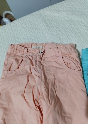 5 Yaş Beden pembe Renk Kızlar için Pamuklu Pembe Dar Kesim Pantolon