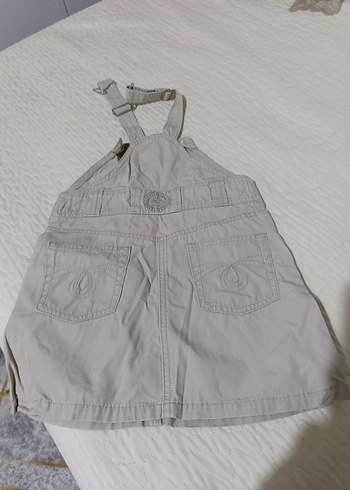 H&M Kemerli Bej Keten Kadın Şort Tulum