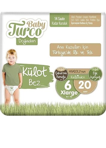 baby turco 6 numara kulot bez