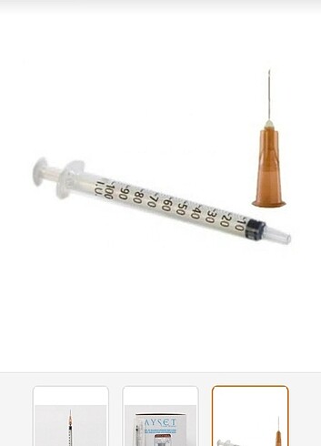Ayset 1 cc insulin enjektörü