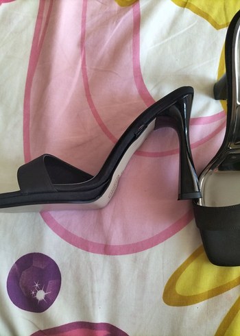 Zara Siyah Platform Topuklu Kadın Akşam Ayakkabısı