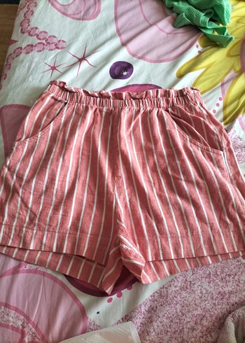 Pembe Pamuklu Pilili şort