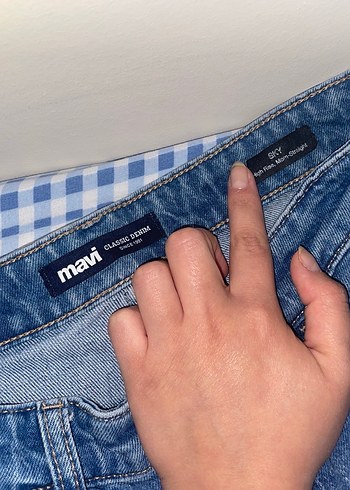 Mavi Yüksek Bel sky kot - Görsel 3