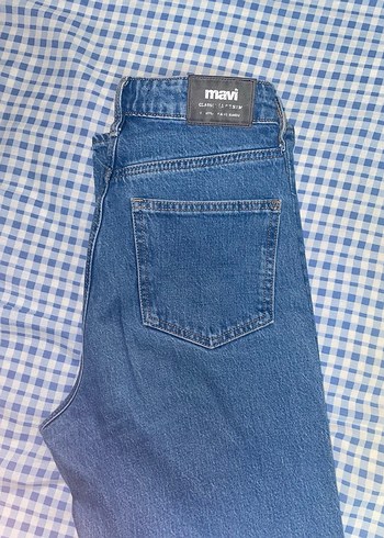 Mavi Yüksek Bel sky kot - Görsel 2