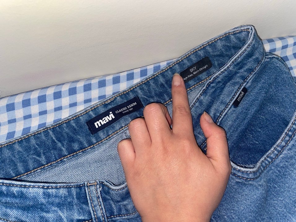 Mavi Yüksek Bel sky kot - Görsel 3