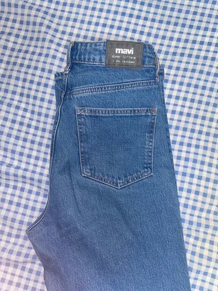 Mavi Yüksek Bel sky kot - Görsel 2