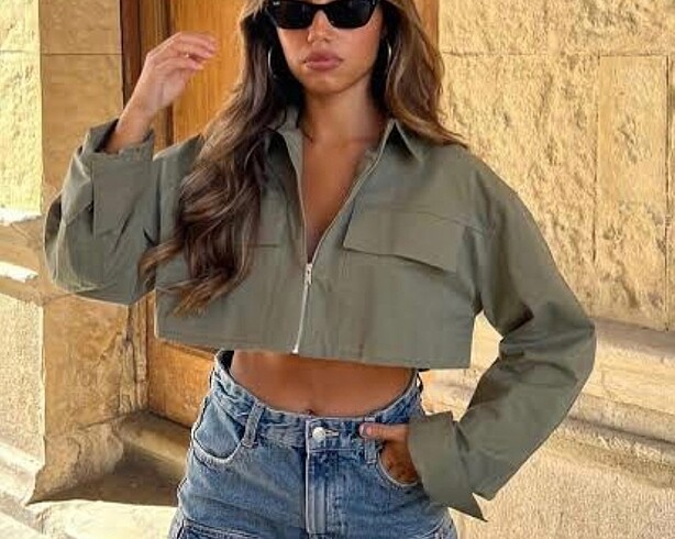 Zara Zara crop gömlek