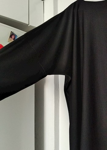 40 Beden Siyah Salaş Keten Midi Tunik