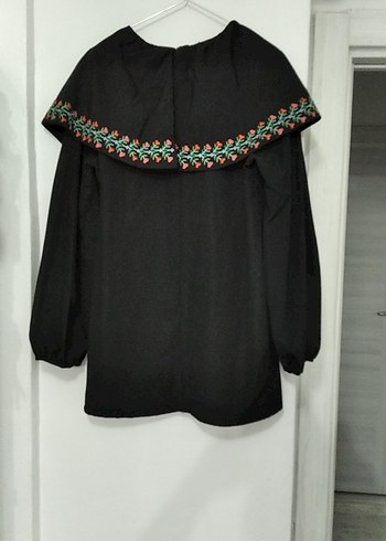 Nakışlı Fırfırli tunik - Görsel 6