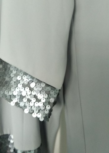 Diger Gri Uzun Kollu Salaş Tunik - Görsel 7