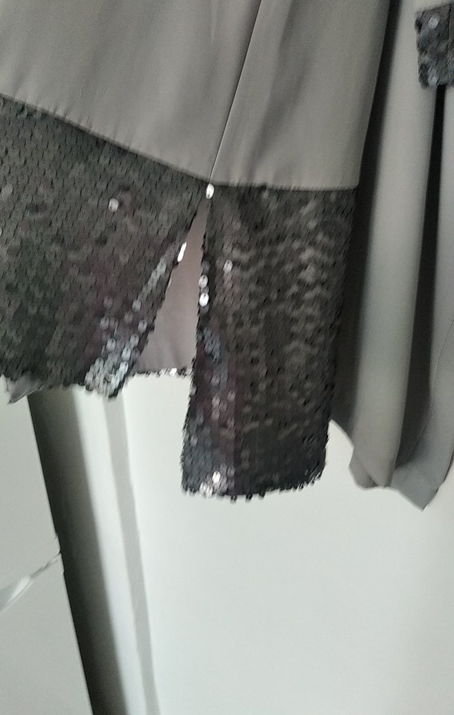 Diger Gri Uzun Kollu Salaş Tunik - Görsel 4