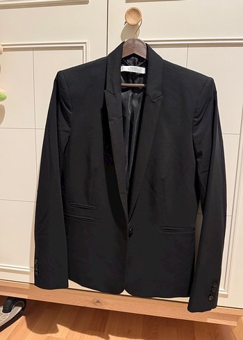 Düğmeli Siyah Kadın Blazer Ceket