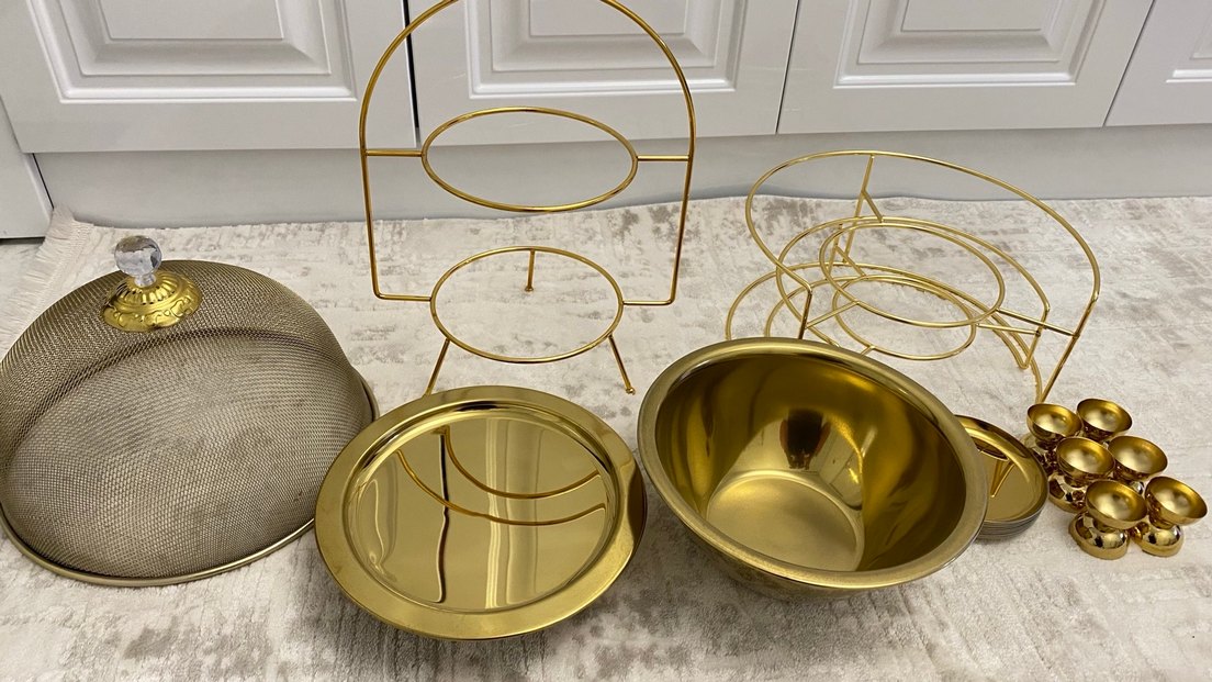 Altın Renkli Sofra Takımı Seti - Görsel 4